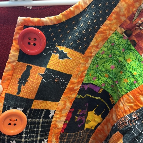 Halloween Themed Handmade Quilted Sweatshirt Jacket-Large - Picture 7 of 11